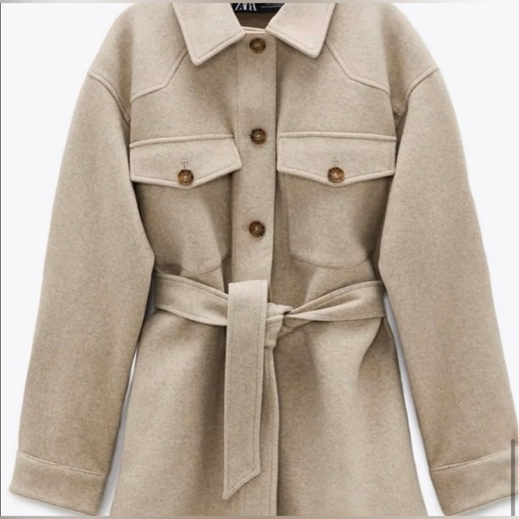 Blogger’s favorite Zara belted shacket - Picture 1 of 4